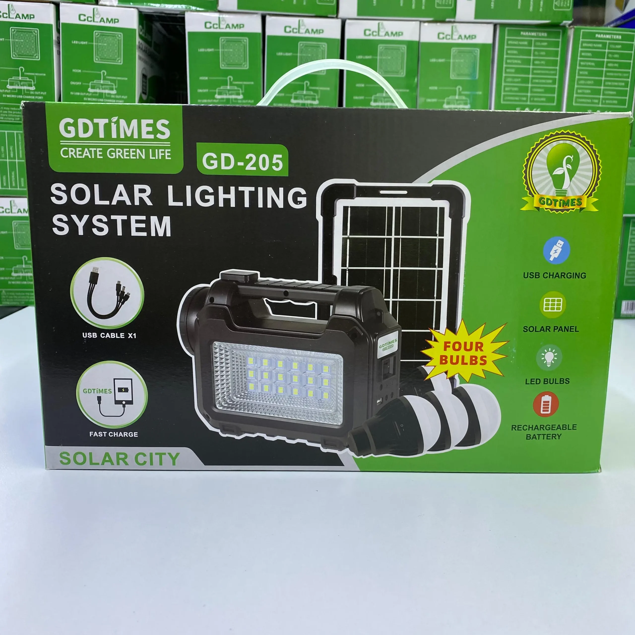 Linterna Lampara Led Con Panel Solar